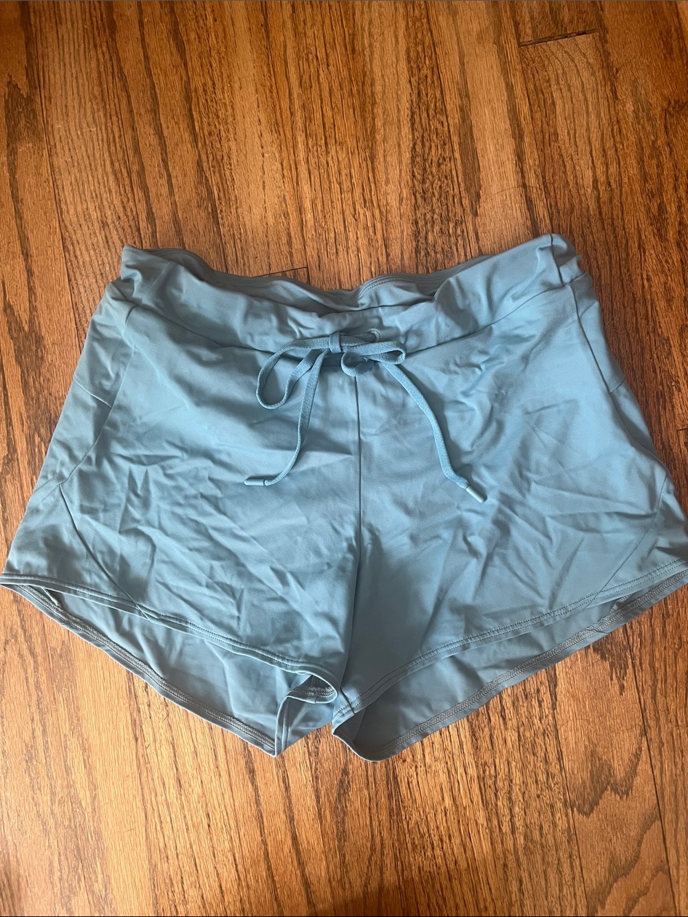 Athleta Light Blue Athletic Swim Shorts with Drawstring size XXS